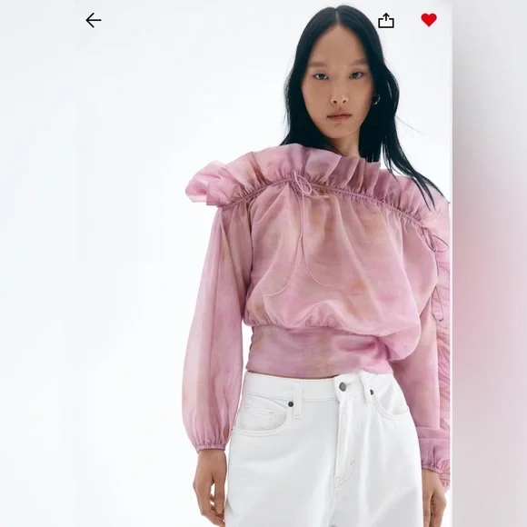 H&M Light Purple Ruffle Blouse - Picture 2 of 10